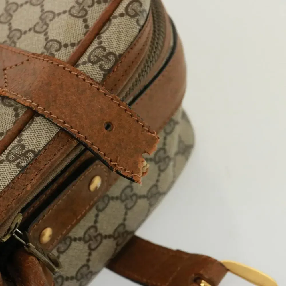 GUCCI GG Supreme Boston Bag Pvc Beige